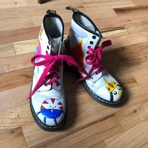 1460 Dr. Martens White hand painted boots